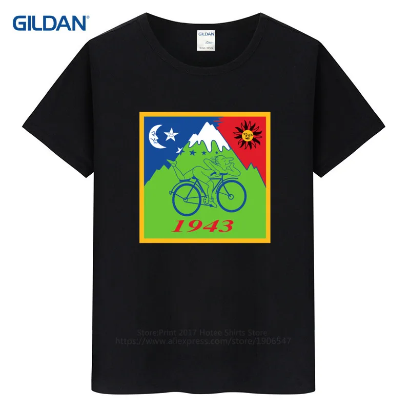 

Plain T Shirts Crew Neck Men Short-Sleeve Tall 2017 Bicycler Day Bikee Trip Lsd Acid Albert Hofmann Acid Party T Shirt
