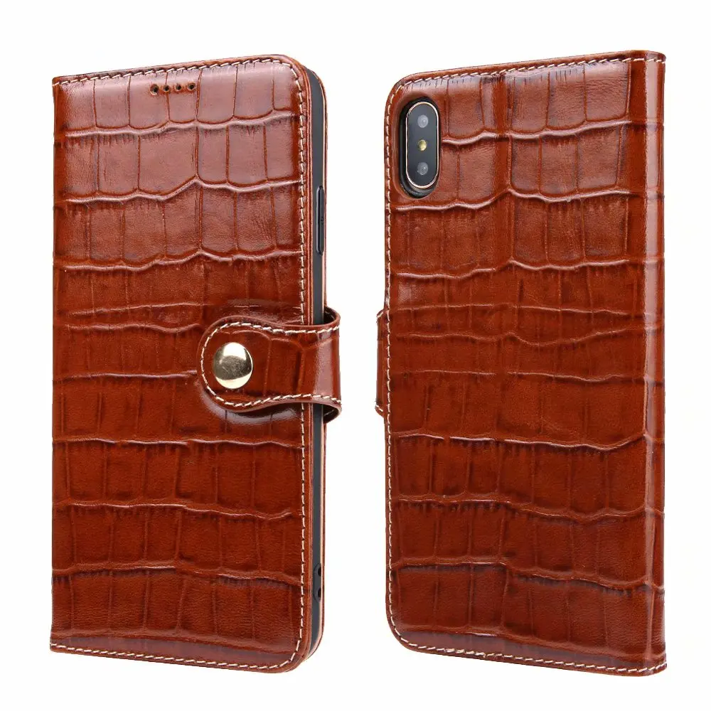 Vintage Genuine Leather Crocodile Pattern Phone Case for iPhone 12 mini 11 Pro Max Xs XR X 8 7 SE | Мобильные телефоны и