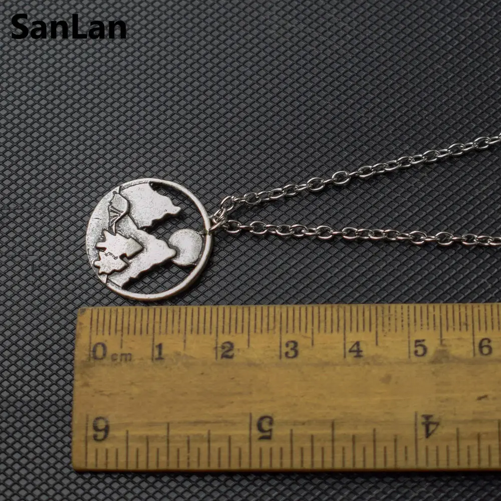 SanLan 12pcs Forest tent pendant pine tree sun in Mountain hiking necklace gift travel mountain jewelry Nature Outdoor