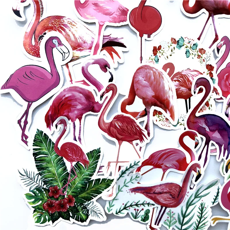 18 PCS Flamingo Sticker Graffiti Travel Funny JDM Stickers for DIY Sticker on Suitcase Luggage Laptop Bicycle Skateboard Car