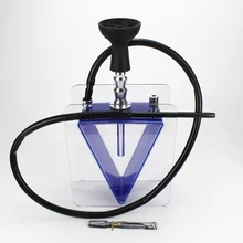 Акриловый набор кальяна с силиконовой чашей для кальяна, пружинные щипцы для угля, светодиодный светильник, набор для кальяна, Chicha Narguile