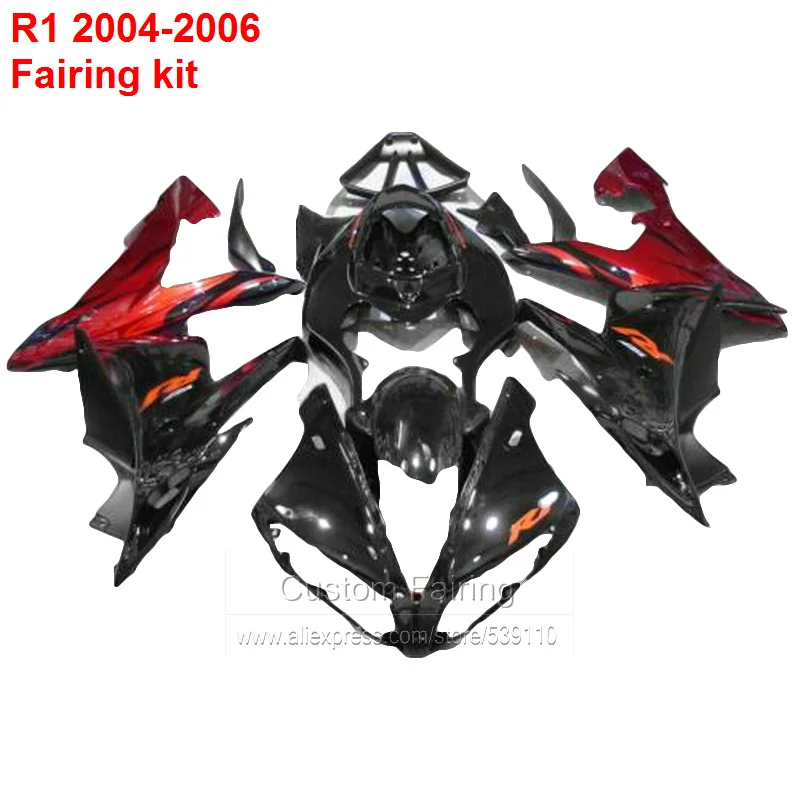 Abs Обтекатели для Yamaha YZF R1 04(красный) 05 2005 yzfr1 тела комплект материалы для инжекционного литья XL44