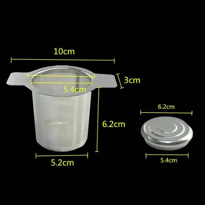 Нержавеющая сталь Чай заварки фильтрационная Сетка мелкая сетка Чай фильтр с 2 ручками фильтр DTT88