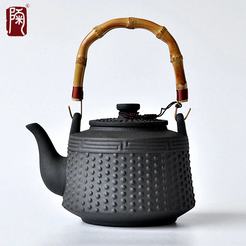 Coffee Tea Sets,Black Japan Style Ceramic Teapot,Japanse Tea Set,Porcelain Kettle,Chinese Kung