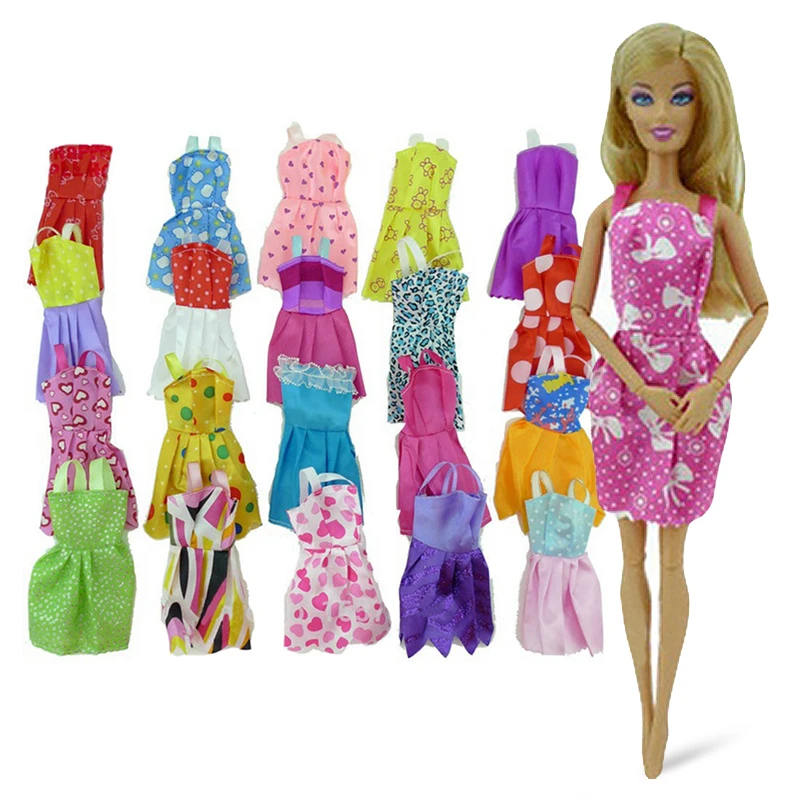 10PCS / Set Fit 30CM Dolls Fashion Handmade Clothes Toys dress Small