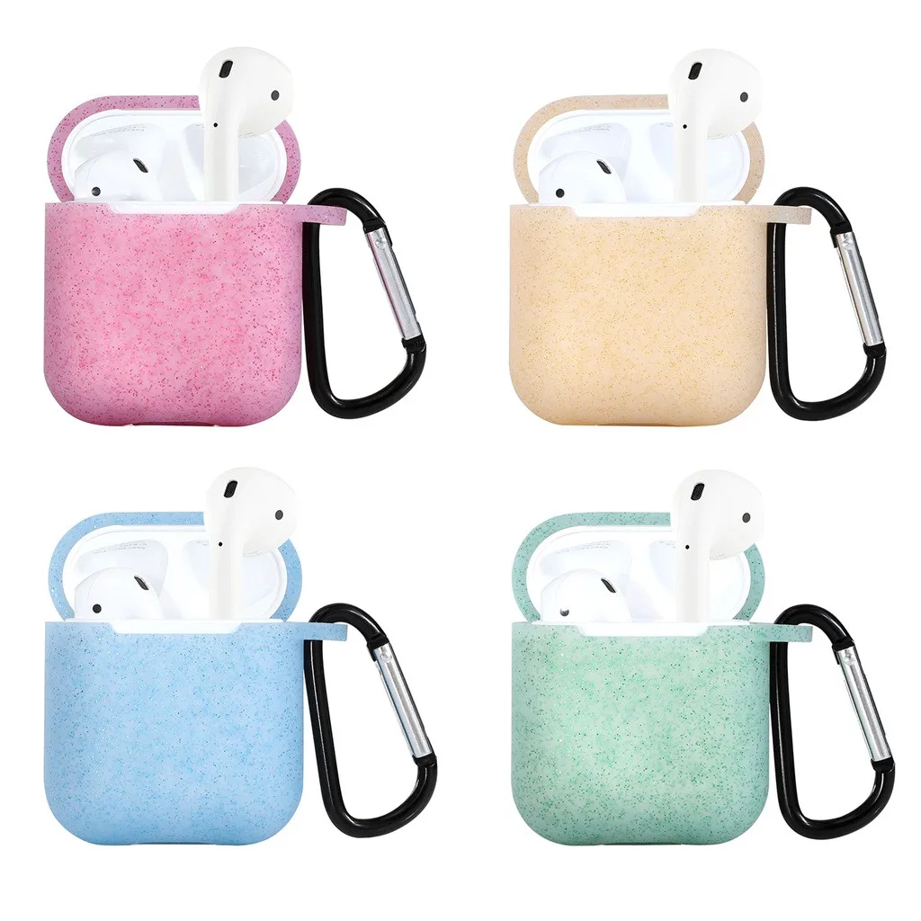 

Silicone Anti-lost Protective Cover Skin Case for Apple AirPods with Ear Hook Colorful Silicone Cover bluetooth earphone case