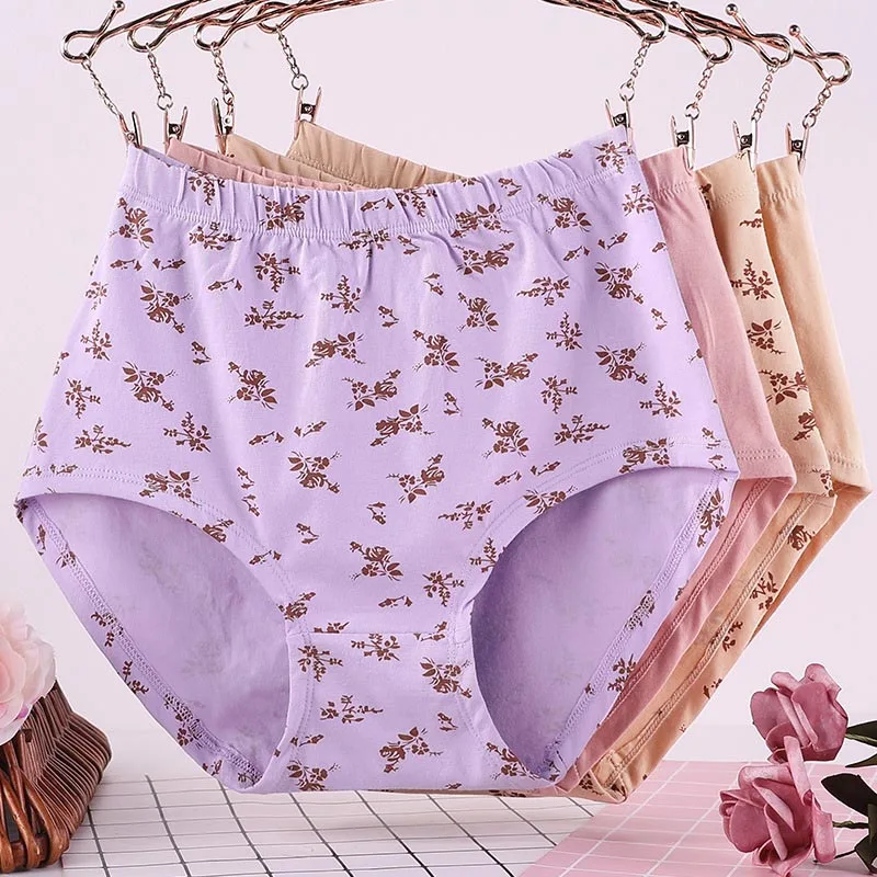 

La Max Calcinha Female Candy Color Casual Women Cotton Underwear Panties Women's Butt Lifter Briefs Plus size for 40-120kg k1432