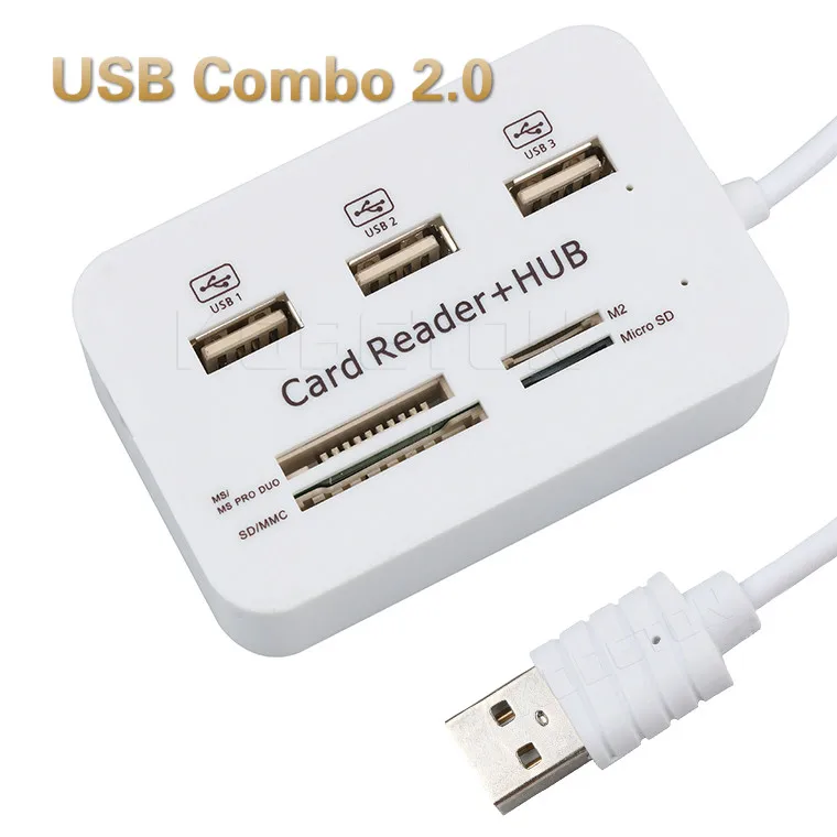 Kebidu USB2.0 3 портовый считыватель карт высокоскоростной USB разветвитель все в одном USB 3,0 для ПК Компьютерные аксессуары ноутбук