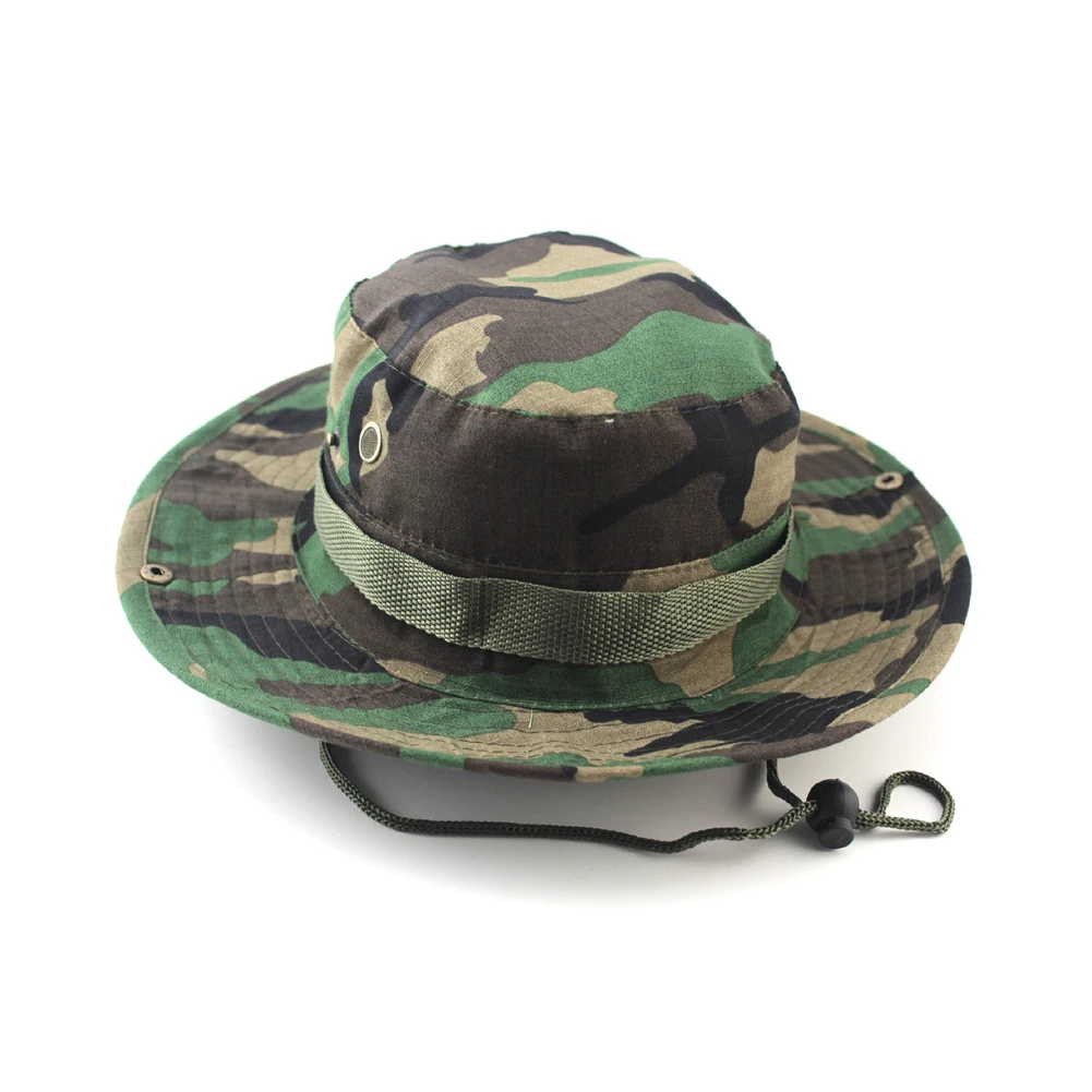 

Bucket hats outdoor jungle military camouflage bob camo bonnie hat fishing camping barbecue cotton mountain climbing hat