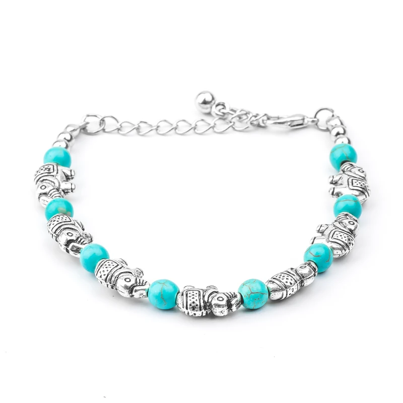 

QCOOLJLY Fashion Bohemia stylish shiny elephant shape Beads charming Bracelet Handmade Accessories Fashion Jewelry ML109
