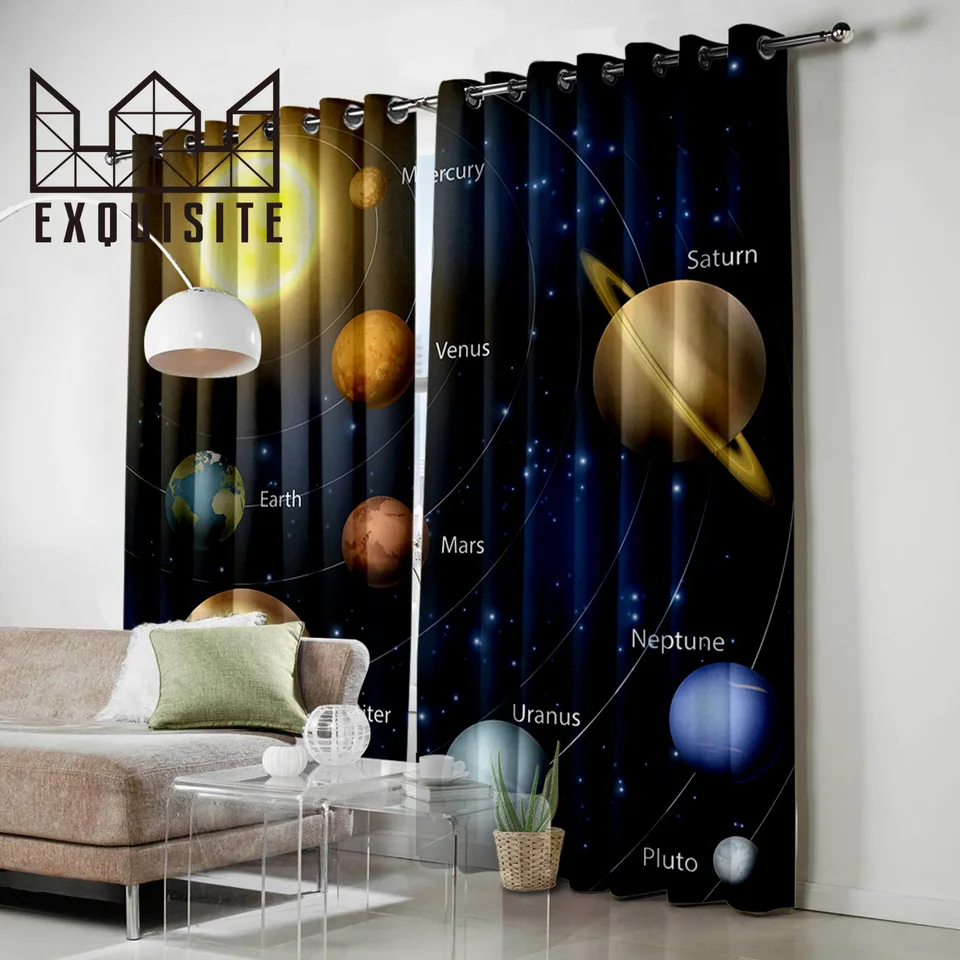 Exquisite House Solar System Planet Around The Sun Rotating Label