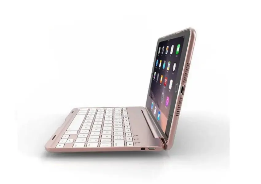 Ультра-тонкая беспроводная Bluetooth клавиатура для iPad Mini 4 Чехол 7,9 дюймов алюминиевый сплав выдалбливают 7 цветов подсветка дизайн логотипа