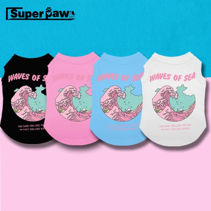 

Tide Brand Japanese Style Summer T-shirt Corgi Schnauzer Vest Pet Clothes Dogs Pets Clothing Cat Dog Apparel Pug Costume GZC17
