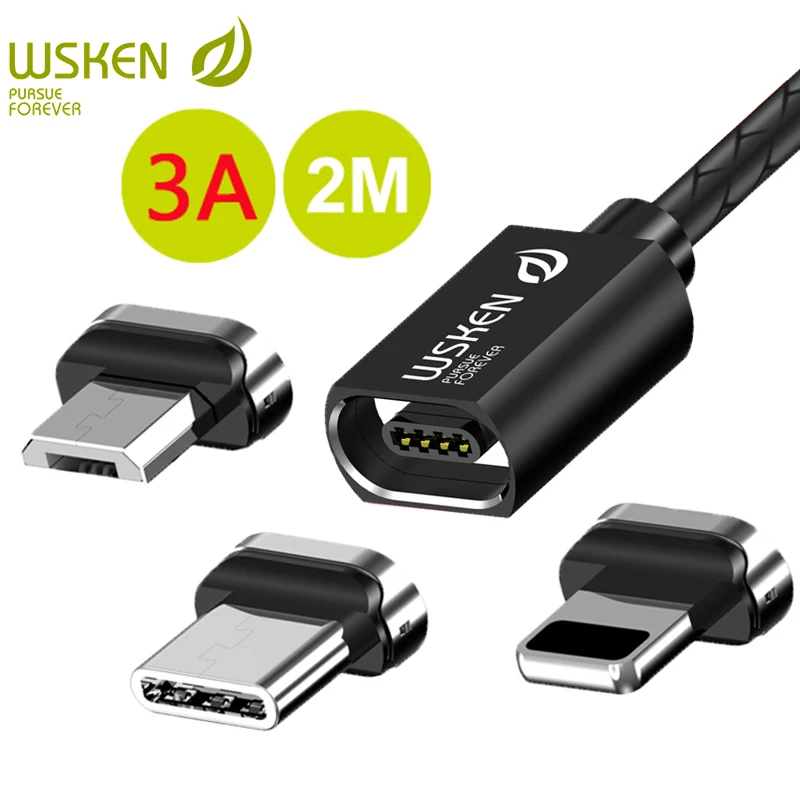 Goedkoop WSKEN Magnetische Micro USB Kabel Magneet Charger Kabel voor iPhone Xs Max Xr Type C USB C Snel Opladen Data Voor samsung S9 Note8 S8