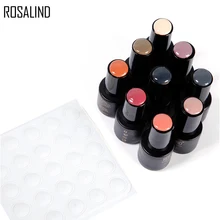 ROSALIND 25PCS/Lot White Silicone Label Sticker Gel Polish Color Button UV Gel Color Adhesive Paster Manicure Nail Art Tool