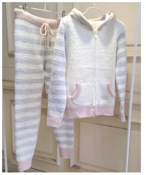 

Japanese GP winter sweater Womens Pajamas Pyjamas Set Sleepwear Pijama Pajamas Suit Female Sleep Two Piece Set loungewear