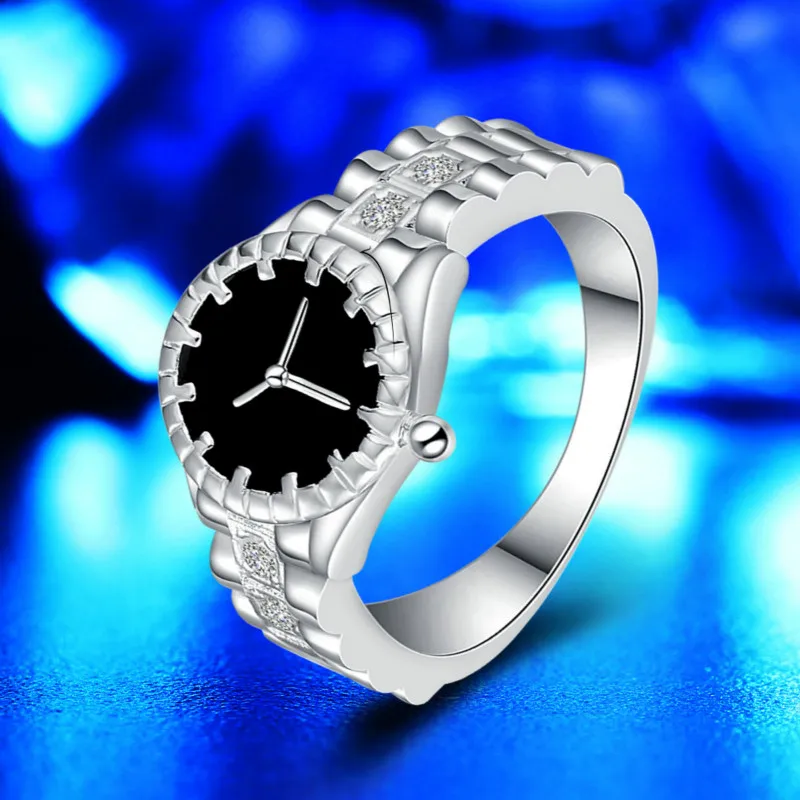 2017 новые часы посеребренные кольца для женщин ювелирные изделия европейские и