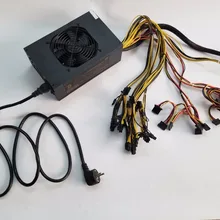 YUNHUI ETH mining power 1600 Вт 12 В 133A в том числе 25 шт. 2 P 4 P 6 P 8 P 24 P разъемы withe 3 шт. охлаждающий вентилятор Золотой источник питания