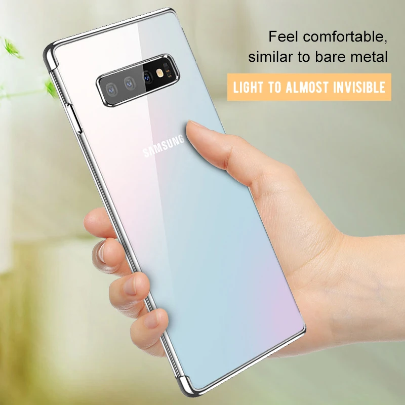 

For Samsung Galaxy Note 9 S10 Plus S10e S10+ Case Plating Soft Clear Cover Case for Samsung Note 8 S10 e Phone Cases Fundas