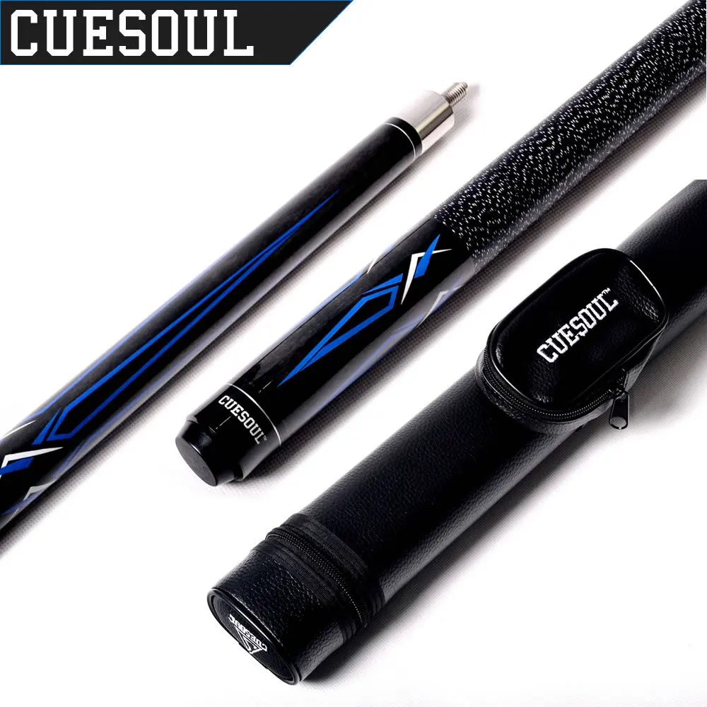 

Cuesoul CSCAC002 1/2 Jointed 19 Oz Maple Pool Cue Stick And Pool Cue Case