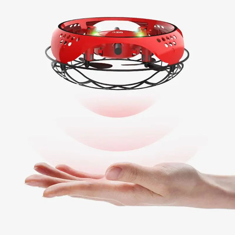 Ручной светодиодный шар НЛО Мини-пульт дистанционного управления Интеллектуальная Индукционная четырехосевая авиационная подвеска Дрон игрушки для детей мальчиков