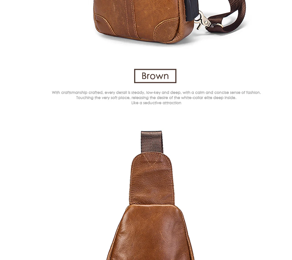 genuine leather men bag zipper crossbody bag sling bag men chest pack men messenger bags (23)