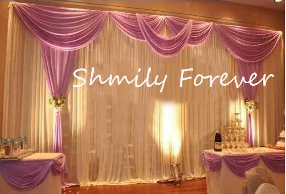 Romantic 3X6Meters Ice Material Soft Wedding Backdrops Romantic 3X6Meters Ice Material Soft Wedding Backdrops