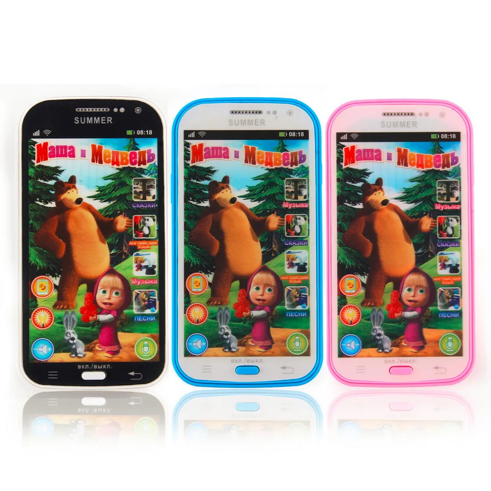 

YKS Russian Language Children Mobile Toy Baby Phone Toy Talking and Bear Learning Machine education Electronic Toys for Kids