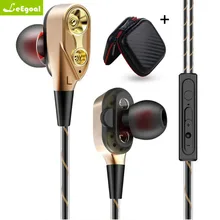 

leegoal In-ear Earphone X8 3.5mm Dual Dynamic Subwoofer Stereo Sport Universal Earbus With Mic For Smart Phones Mp3 airpods