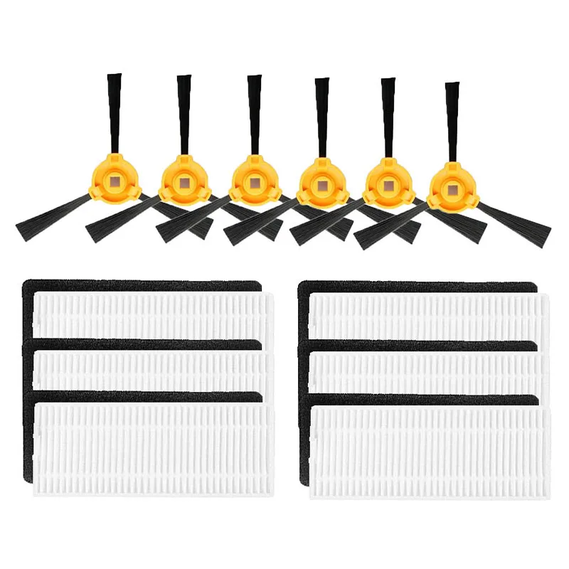12pcs kit Боковая щетка hepa ролик для фильтра набор кистей Для Ecovacs CEN360 DEEBOT N79S N79& Conga& Excellence 990 iboto aqua v710 крышка кистей - Цвет: 12pcs kit