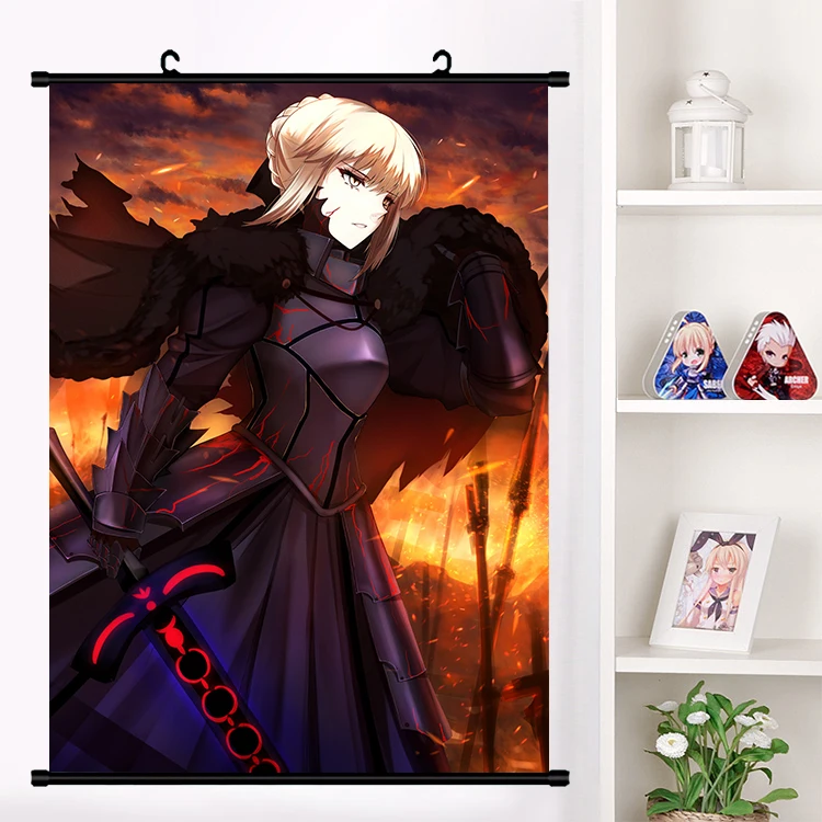 Аниме игра Fate/stay night Arturia Pendragon Saber Alter настенный свиток Фреска плакат Настенные подвесные плакаты коллекция домашнего декора