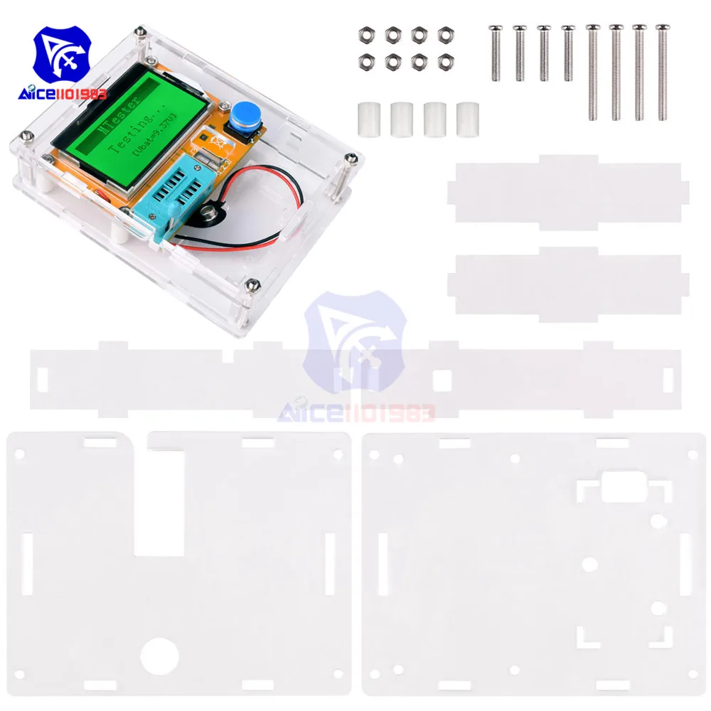 Mega328 LCR-T4 M328 мультиметровый Транзистор тестер ESR метр Диод Триод Емкость ESR метр MOS PNP NPN LCR с чехол в виде ракушки коробка