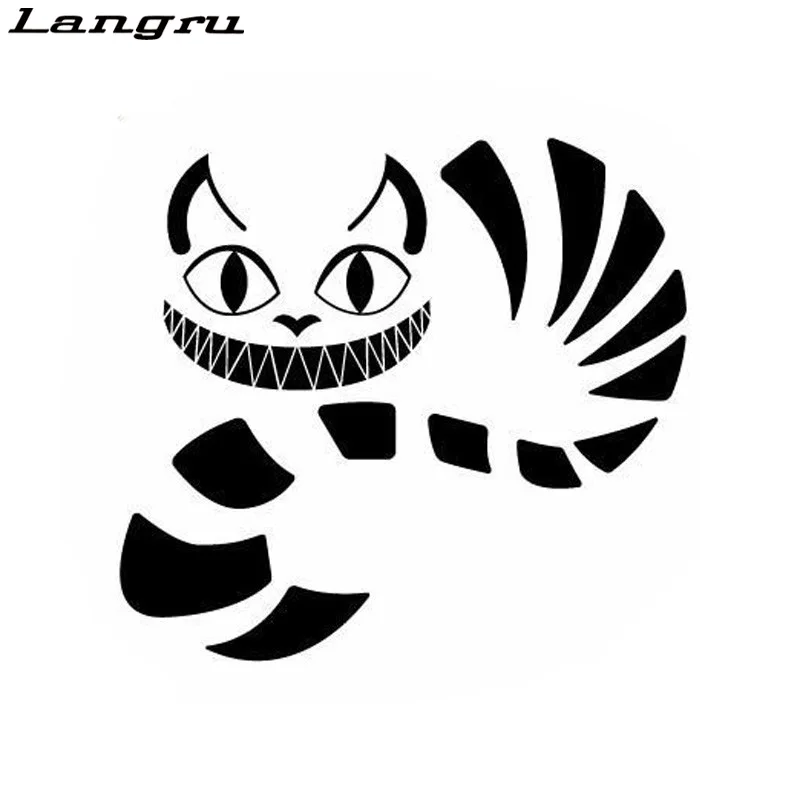 

Langru VAlice In Wonderland Cheshire Cat Vinyl Decal Car Styling Fashion Cartoon Decorative Stickers Personality Jdm
