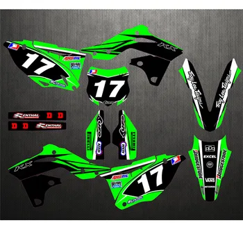 

Customized Fairing Graphics Stickers Decal Set For Kawasaki KX250F KXF250 KX250 F 2013 2014 2015 2016 Personlized Deco Kit