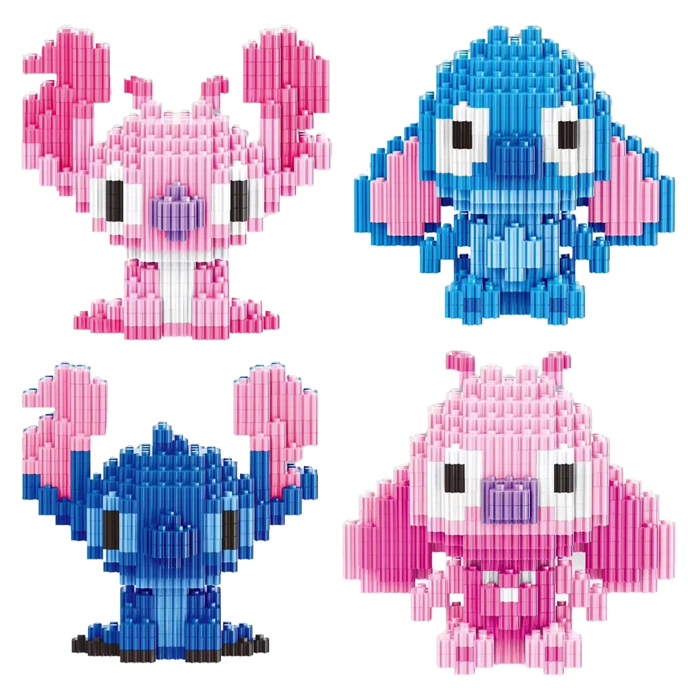 

307PCS Stitch Angel Micro Diamond Building Blocks Nanoblocks Legoingly Bricks Educational Toys for Children Gifts for Kids