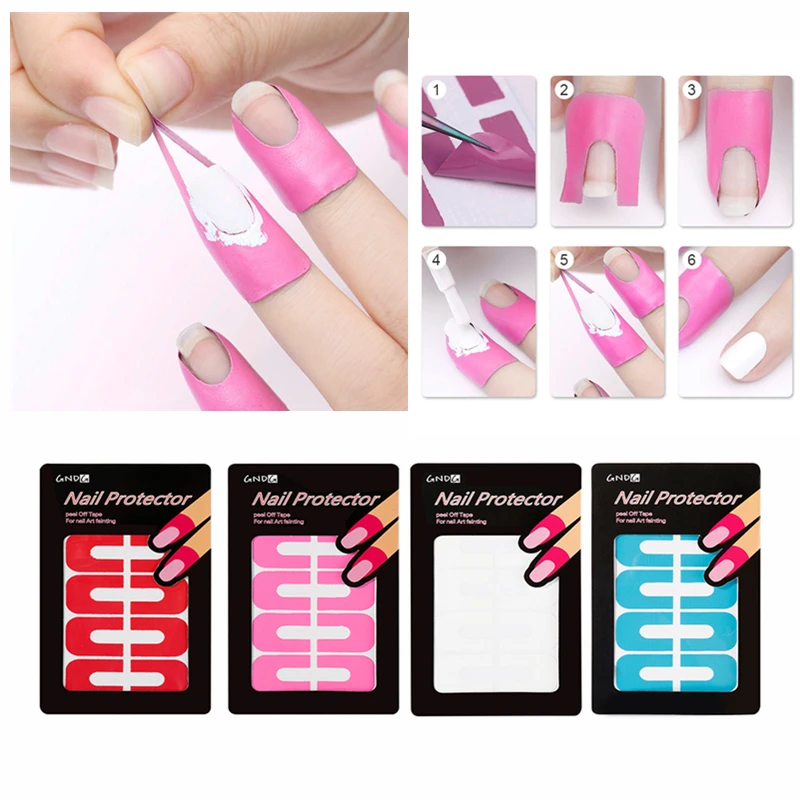 

ELECOOL 10pcs Creative U-shape Spill-proof Manicure Finger Nail Polish Varnish Makeup Protector Stickers Holder Tool