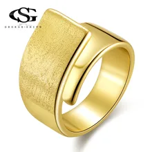 GS широкие кольца для женщин, Золотое регулируемое мужское кольцо, роскошное свадебное спиральное кольцо, мужское кольцо с открытым пальцем, Дубай, пара ювелирных изделий R5