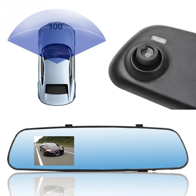 

auto dvrs cars dvr dual lens car camera rearview mirror recorder video registrator full hd1080p night vision dash cam camcorder