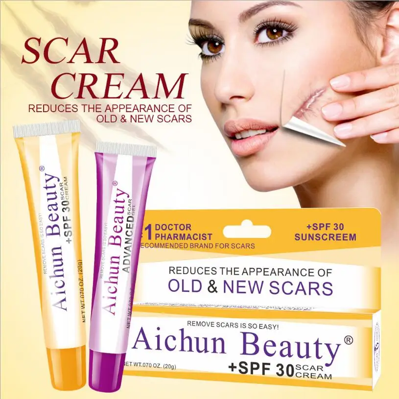 Aichun/scare repair cream stretch marks acne scar surgery scar care repair desalination gel