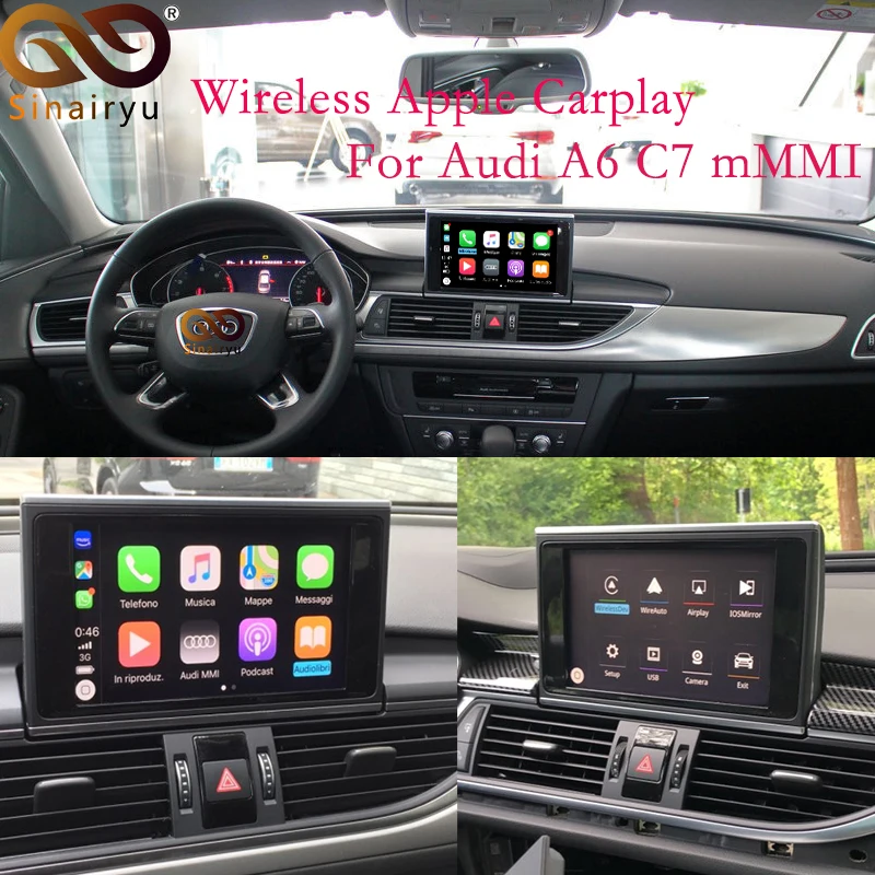 Aftermarket адаптер мультимедиа A6 C7 MMI маленький экран OEM беспроводной Apple CarPlay решение модернизации с обратной камерой для Audi