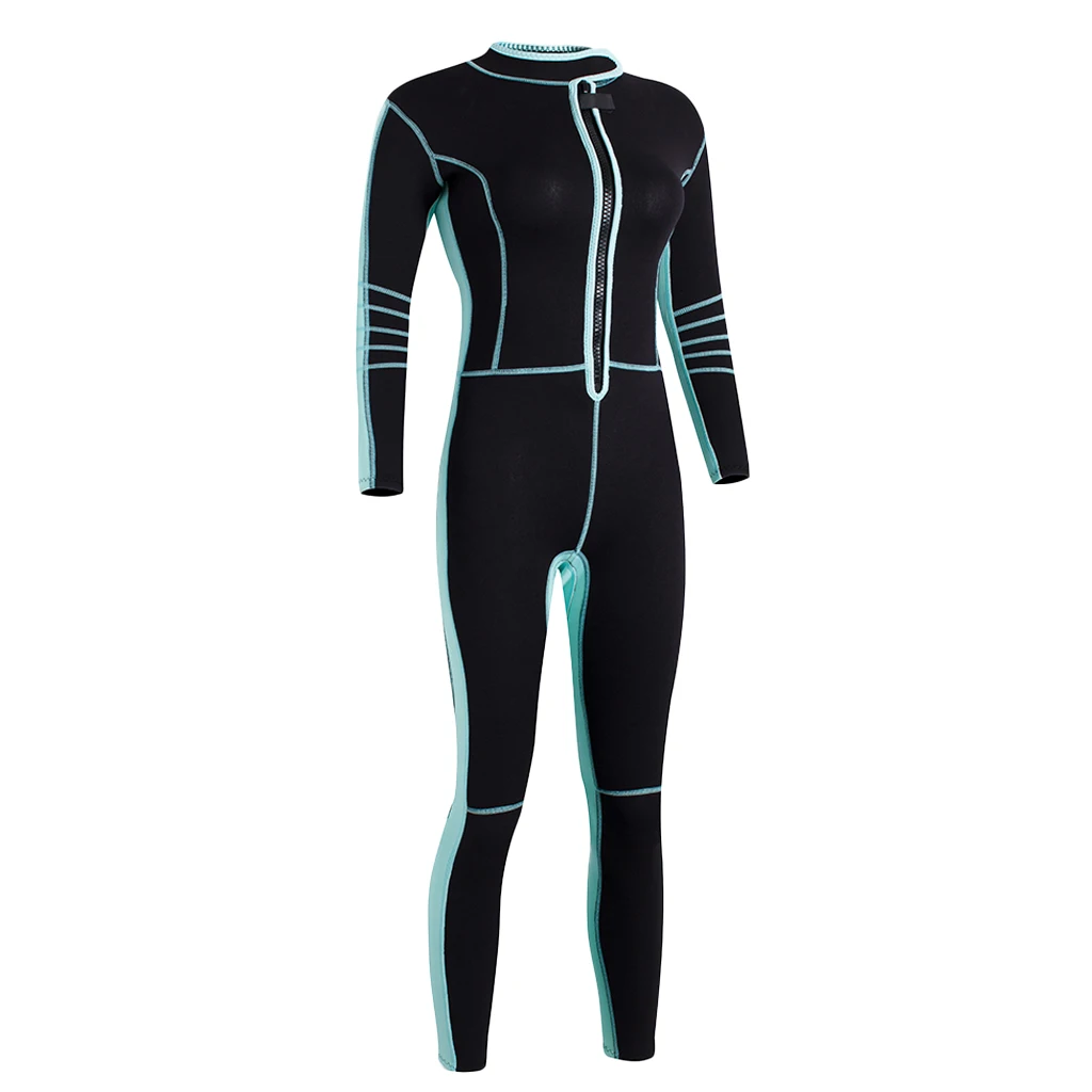 Womens Wetsuit Full One-piece 3mm Neoprene Surfing Scuba Diving Snorkeling Swimming Long Sleeve Suit