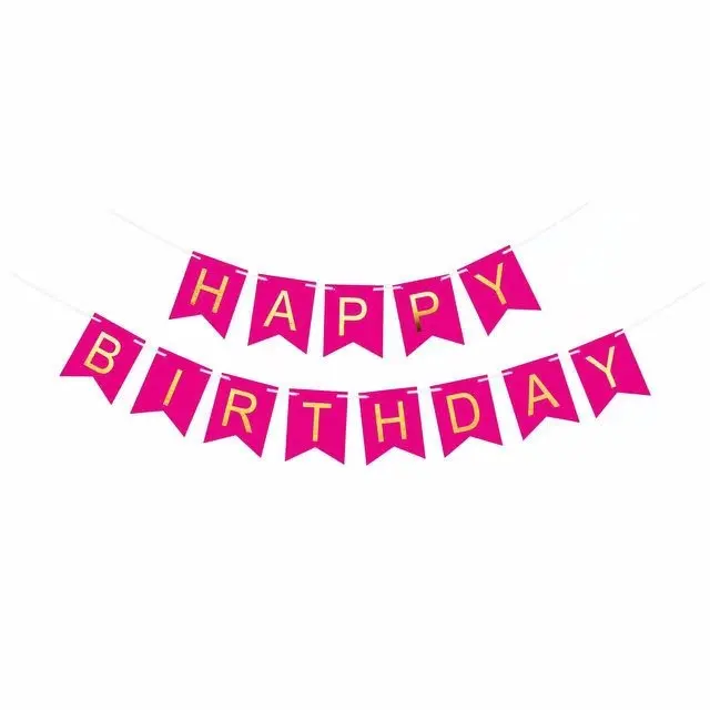 Золотыми буквами подвесные гирлянды пастельные оттенки розового флаги на веревке с блестками С Днем Рождения овсянка бумажный баннер Baby Shower вечерние декора подарки