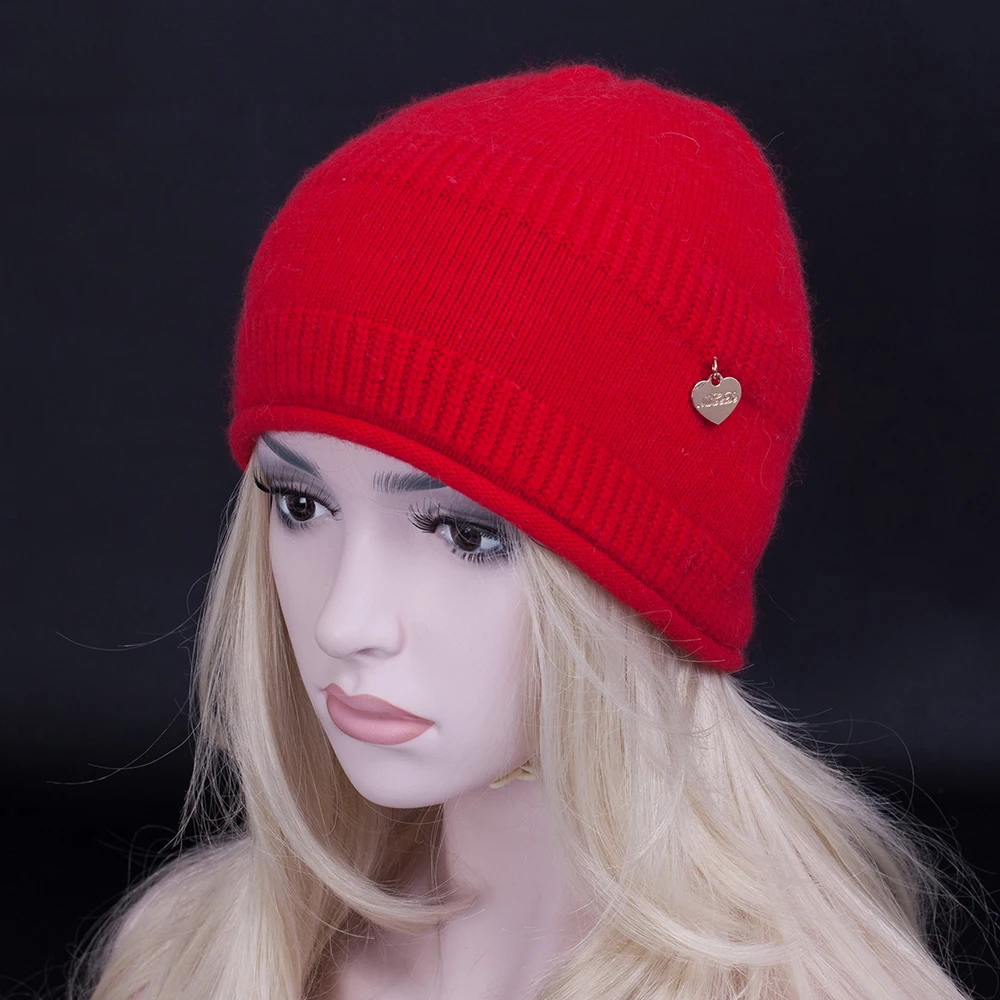 Autumn winter Solid color Casual Wool hat Elegant women Beanies caps