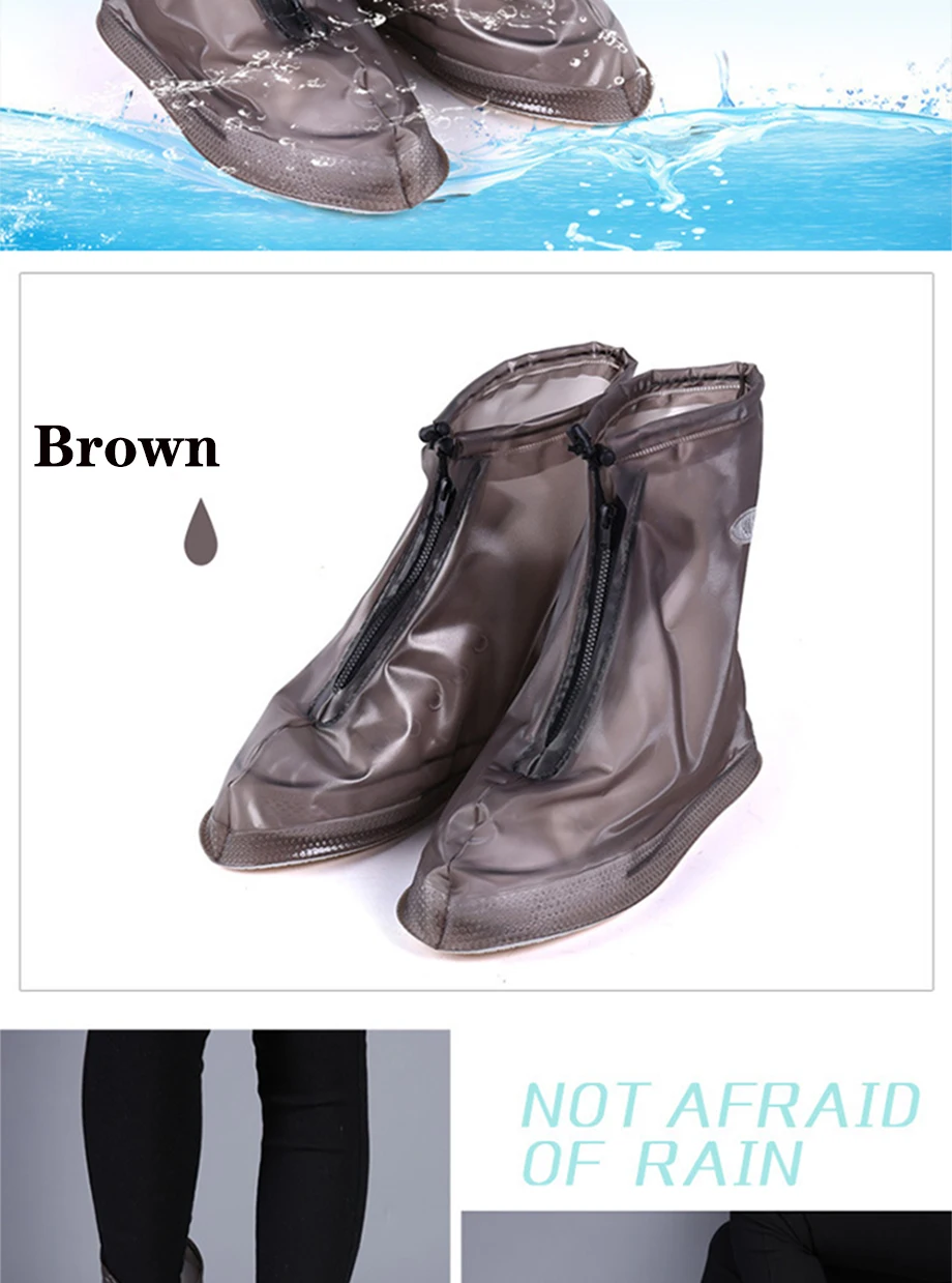 1 пара водонепроницаемых чехлов для обуви из ПВХ; Многоразовые утолщенные непромокаемые сапоги унисекс с нескользящей подошвой; комплект непромокаемых сапог для рыбалки