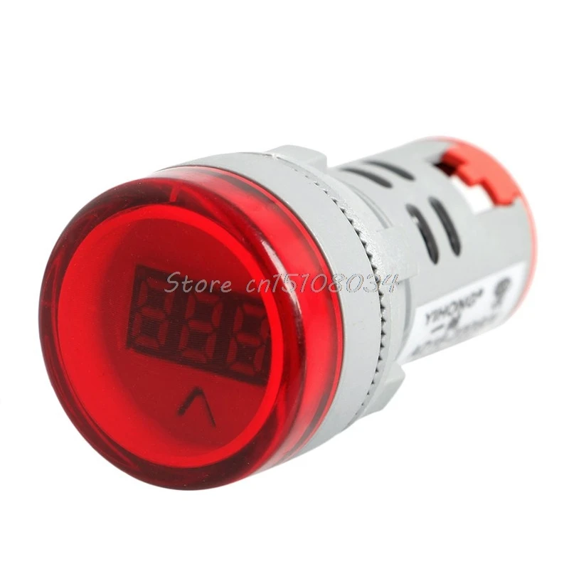 22 мм Цифровой дисплей Вольтметр с подсветкой Combo AC 60 V-450 V Индикатор S18 и Прямая поставка - Цвет: red
