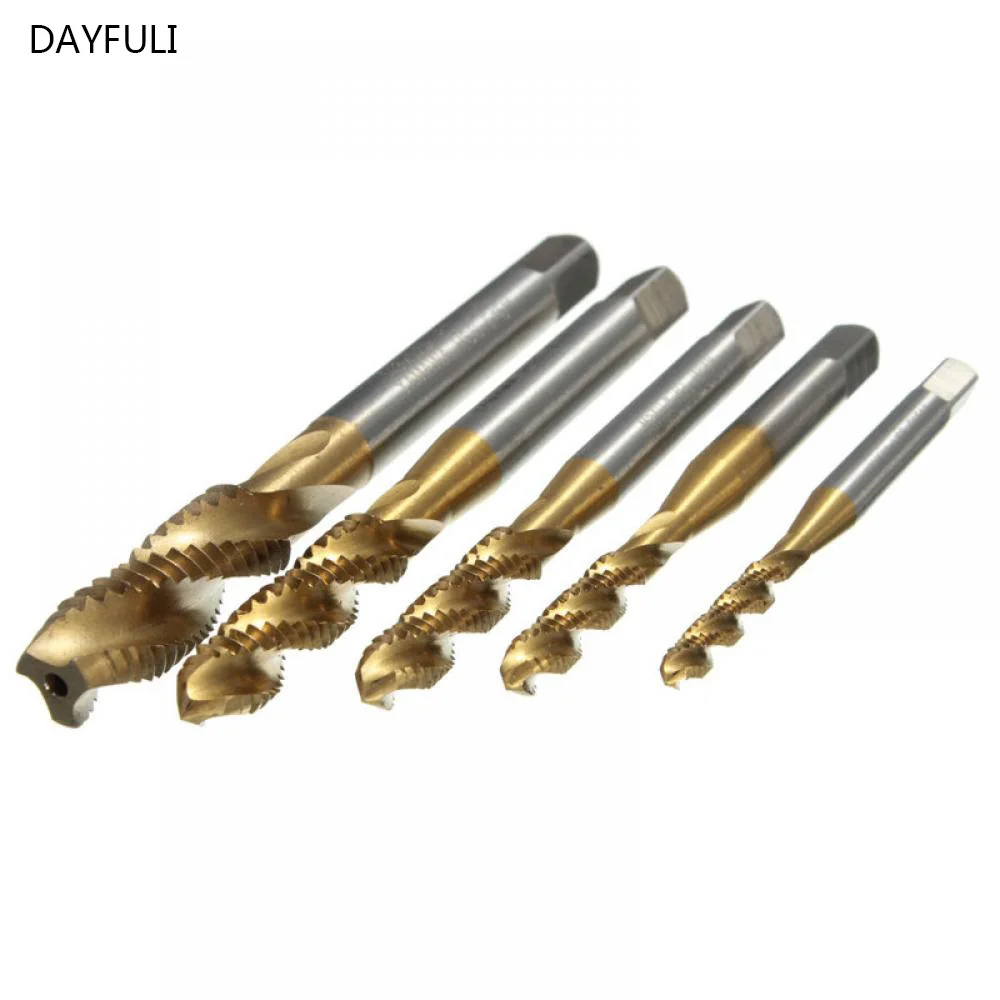 

M3 M4 M5 M6 M8 High Speed Steel HSS Screw Thread Metric Spiral Hand Plug Tap Kit