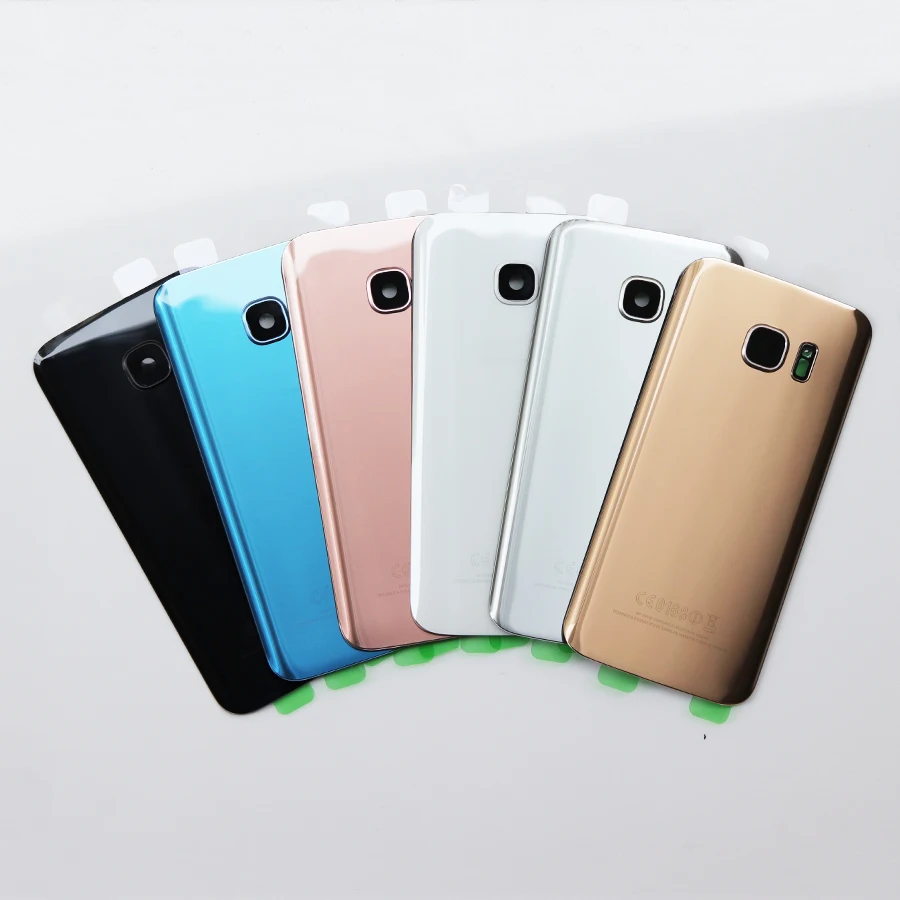 

10pcs Rear Battery Door Case For Samsung Galaxy S7 G930 G930F S7 Edge G935 G935F Back Glass Housing Cover+Adhesive+inscription