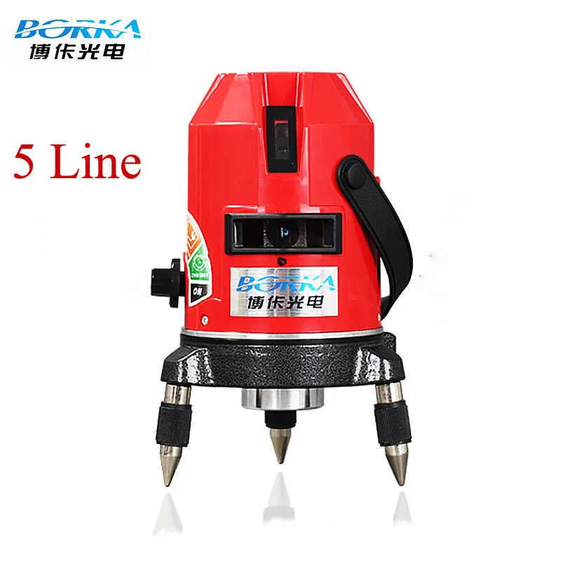 Free shipping whole set Borka 5 lines 4V1H points laser line cross rotary level self-leveling | Инструменты