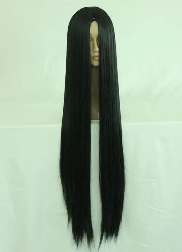 

MCOSER Promotion One Piece Boa Hankokku Black 100cm Long Straight Fashion Anime Women Costume Party Cosplay Synthetic Wig