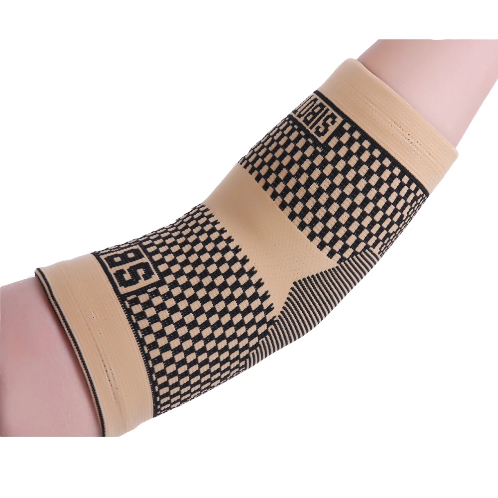 Эластичные налокотники для баскетбола и кремового цвета 1 шт. # ST3188 | Спорт